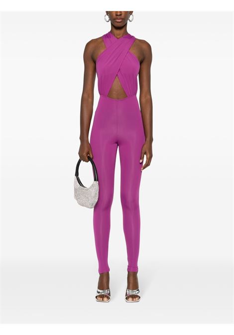 Purple Hola halterneck jumpsuit - women THE ANDAMANE | T150135BTJP123ORCHD